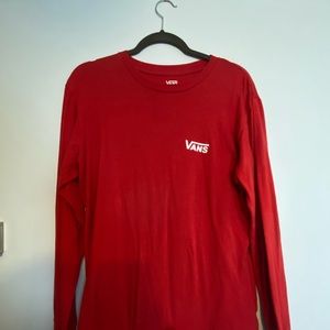 Men’s red Vans long sleeve shirt. Small
